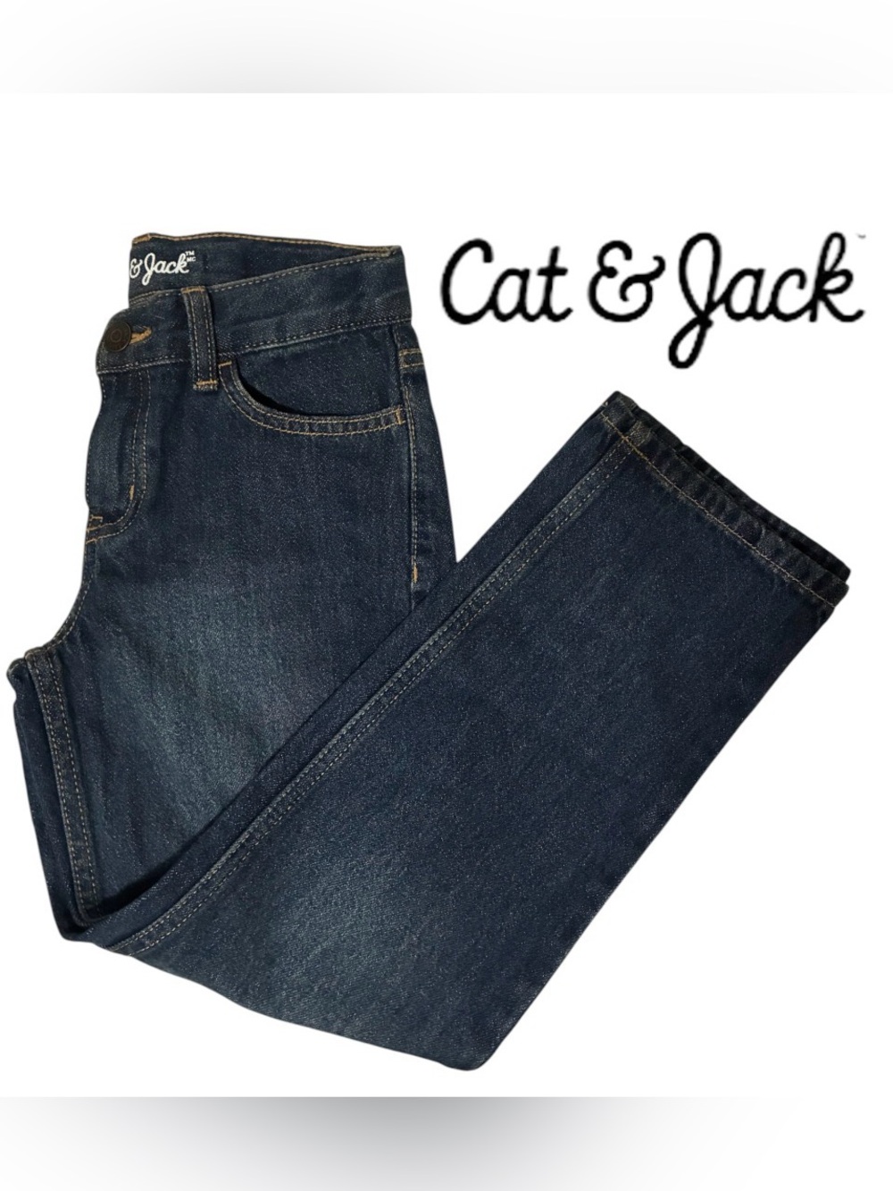 NWOT GIRL’S STRAIGHT LEG JEANS RELAXED DARK WASH DENIM